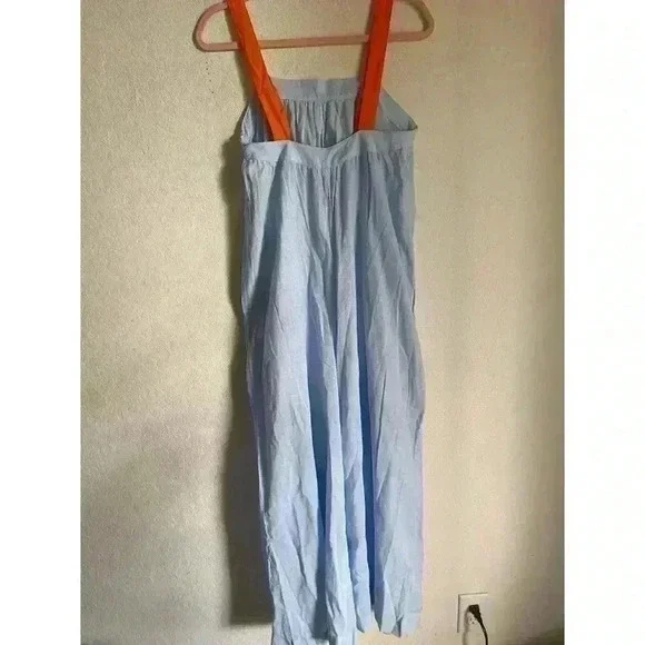 PHAX MALIBU BOHO OVERSIZED WIDE LEG JUMPSUIT SWIM ORANGE STRAP COVERUP SIZE S - Picture 4 of 15